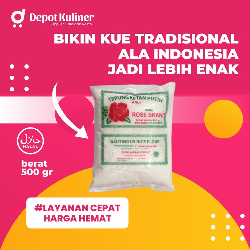 

Tepung Ketan Rose Brand 500GR / Tepung Pulut Putih
