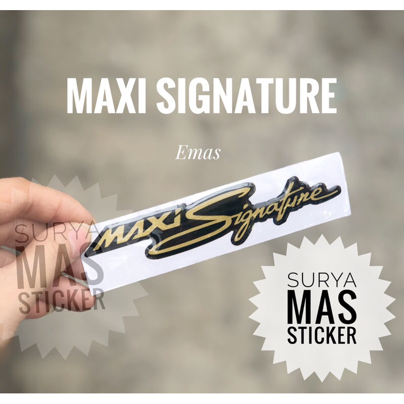 stiker yamaha nmax maxi signature motor timbul
