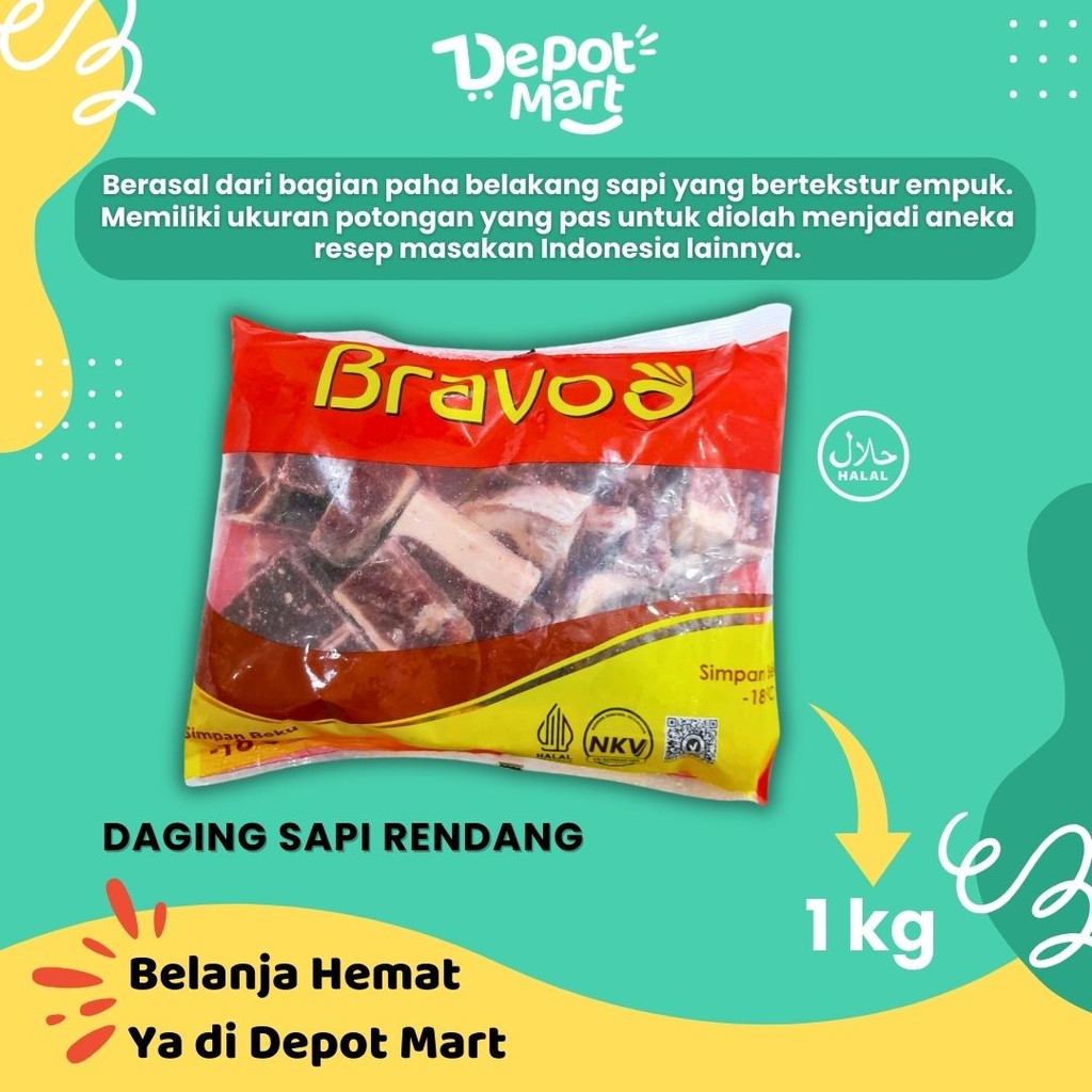 

Bravo Daging Rendang Frozen 1 Kg Depot Mart