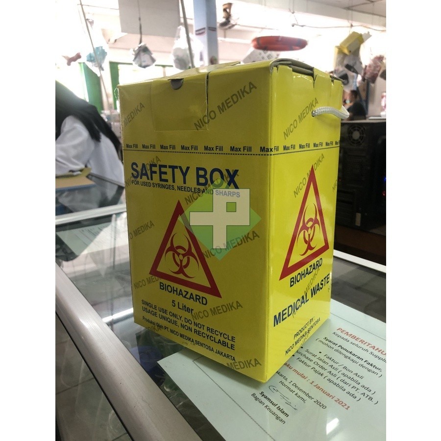 Biohazard - Safety Box Medis / Tempat Sampah Medis