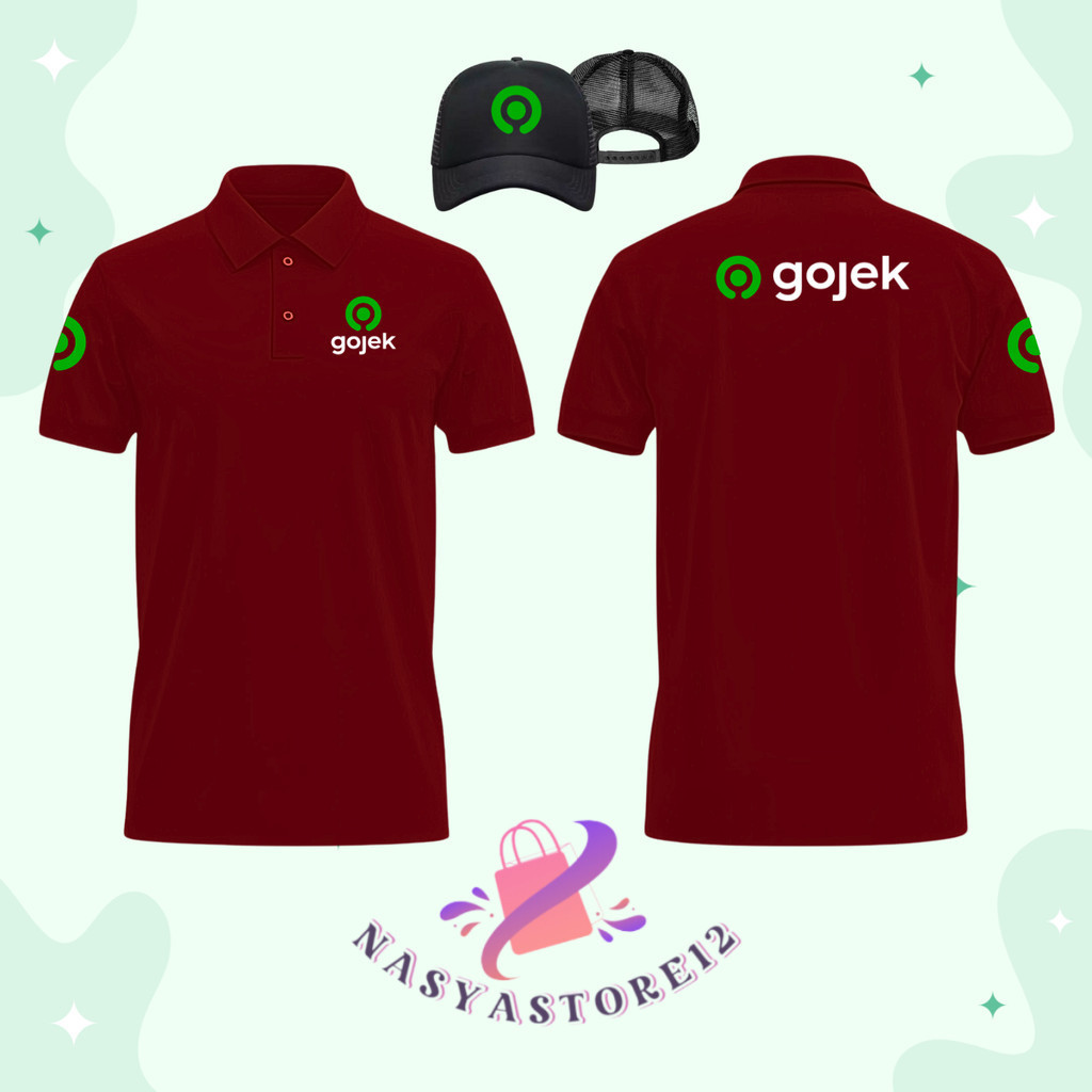 BONUS TOPI Baju Kaos Lengan Pendek Pria Wanita Dewasa Unisex Custom Gocar Indonesia Seragam Tukang D