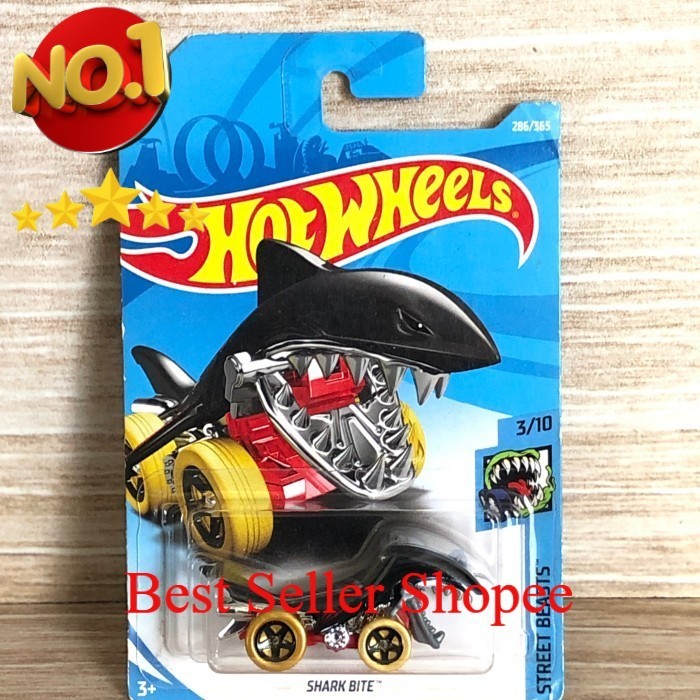 Hot Wheels  Shark Bite  Hitam Toy FAZ Store