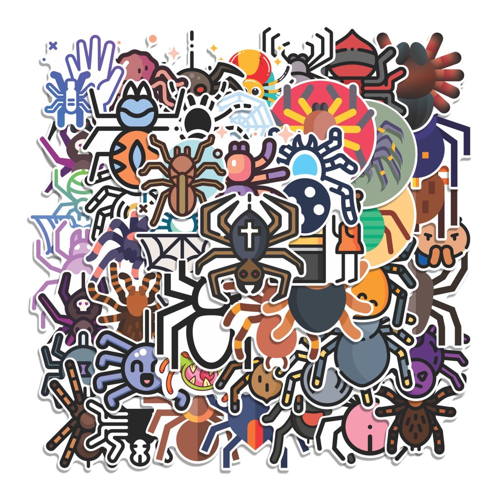 

COD 50 Pcs Stiker Tarantula Lucu Anti Air Untuk Dekorasi Notebook Sepeda Skateboard Handphone