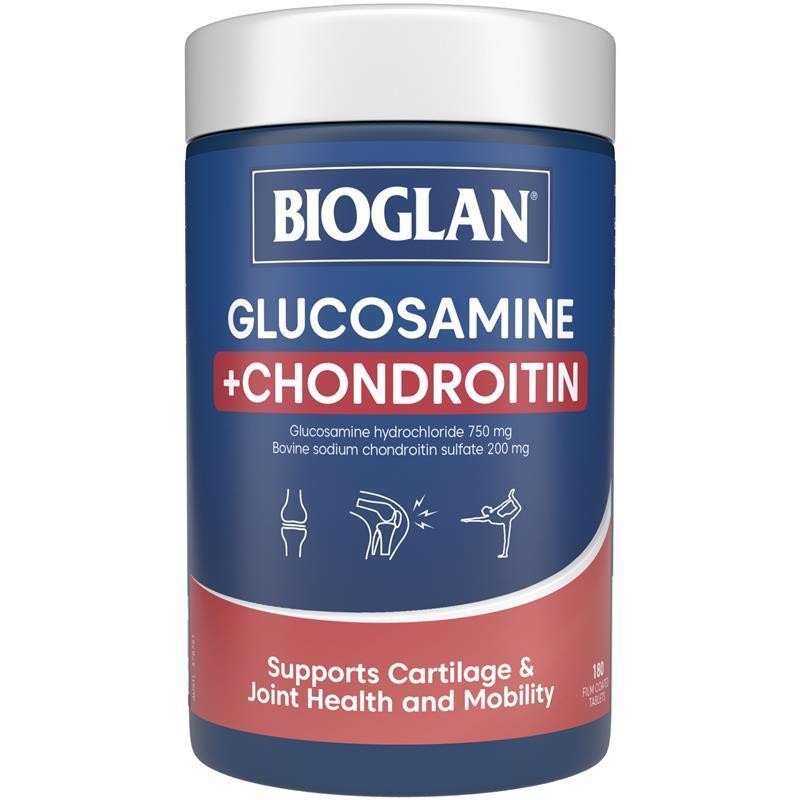Bioglan Glucosamine + Chondroitin 180 Tablets untuk kesehatan tulang otot persendian