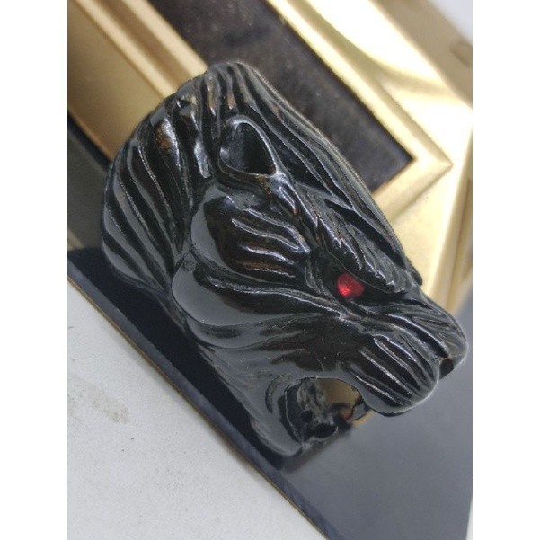 KALUNG LIONTIN BANDUL AKAR BAHAR HITAM UKIR MACAN