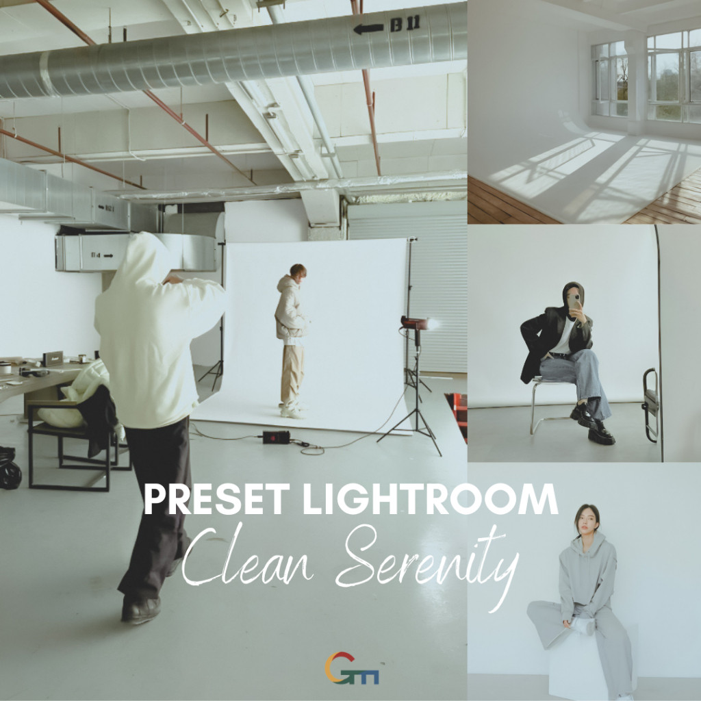 PRESET LIGHTROOM CLEAN SERENITY AESTHETIC STUDIO (ANDROID & IOS)