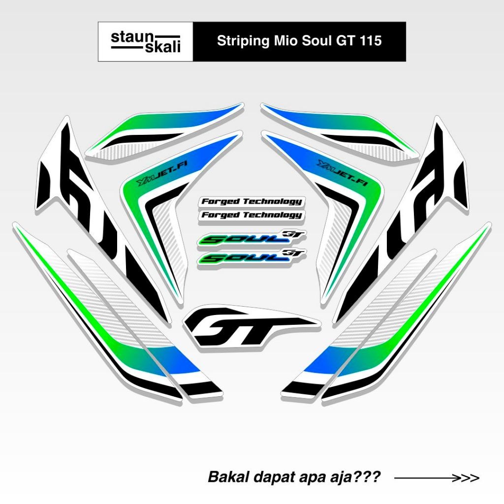 Striping Mio Soul GT 115 Variasi (4) Original Ori Api Hotwheels Medusa Body Set 2012 2013 2014 2015 