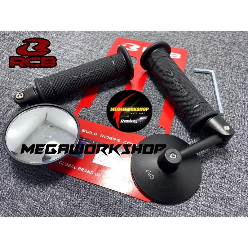 RCB Spion Jalu Bulat Plus Handgrip RCB RACING BOY HG55 Universal Motor scoopy nmax aerox fazzio beat