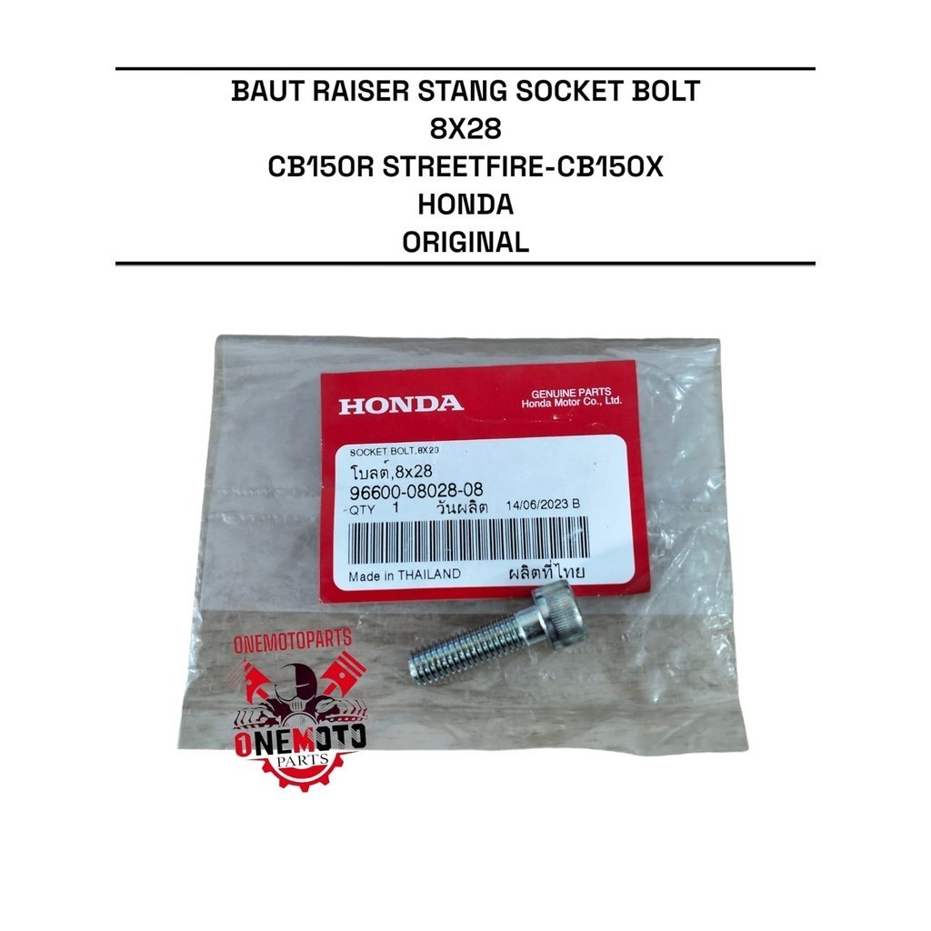 BAUT RAISER STANG SOCKET BOLT 8X28 CB150R STREETFIRE CB150X HONDA 96600-08028-08 ORIGINAL