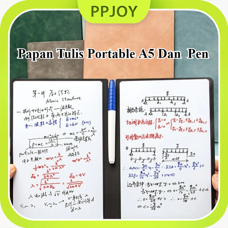 

Ready Papan Tulis Portable A5 Whiteboard Notebook PU with Pen Papan Jalan