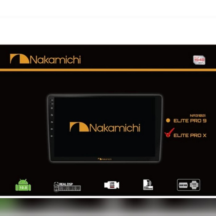 head unit android 9 inch nakamichi elite pro ram 6 gb + 128 gb