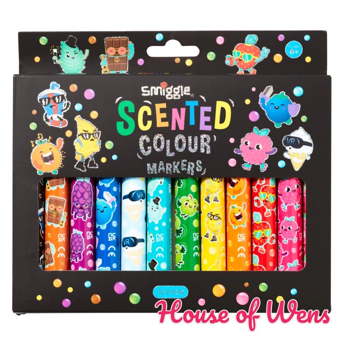 

SMIGGLE LIL' SCENT CRAZY CRITTERS SCENTED MARKER PACK X12 - SPIDOL