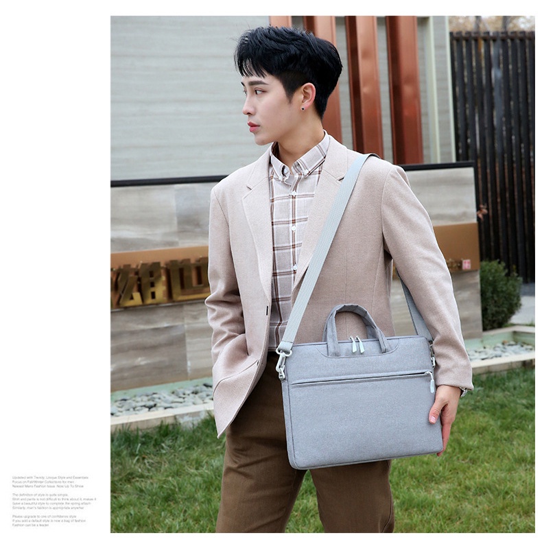 SF Tas Laptop Tablet 15,6" Tas Kerja Portabel Bahu Pria 14".