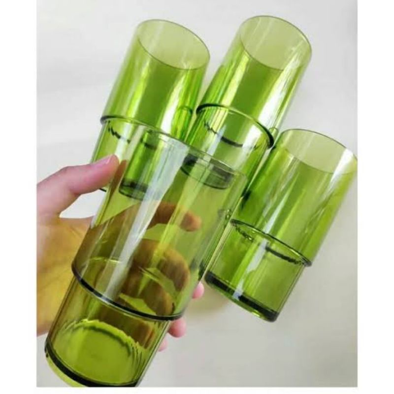 Deluxe mug Tumbler gelas kristal 4pcs Tupperware