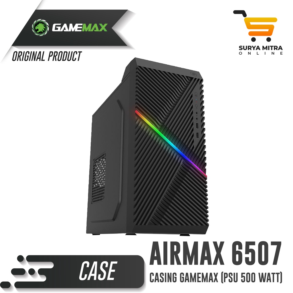 Casing Gamemax Airmax 6507 Include PSU 500W MICRO ATX - PC CASE