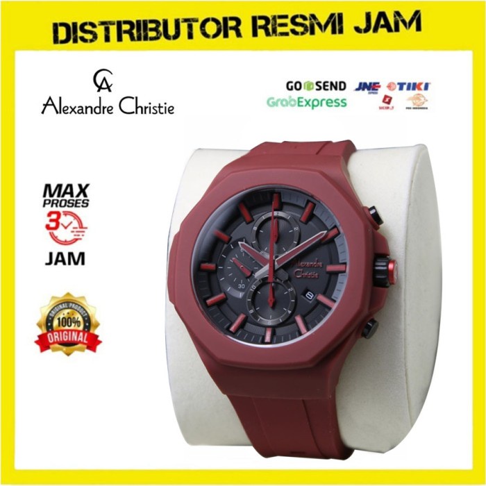 Jam Tangan Pria Alexandre Christie AC 6590 Red