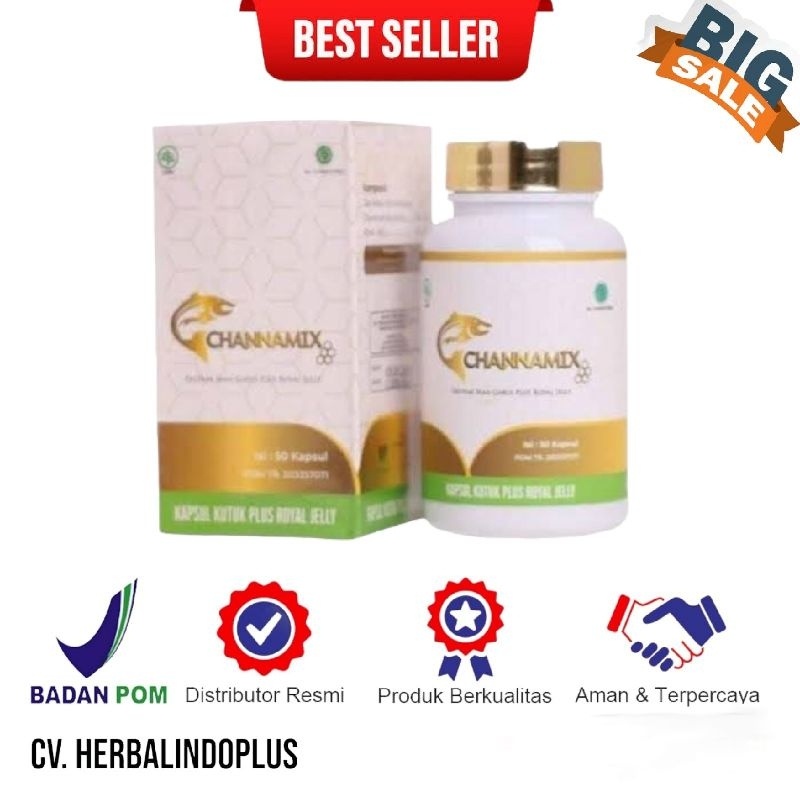 CHANNAMIX KAPSUL KUTUK IKAN GABUS ASLI ORIGINAL