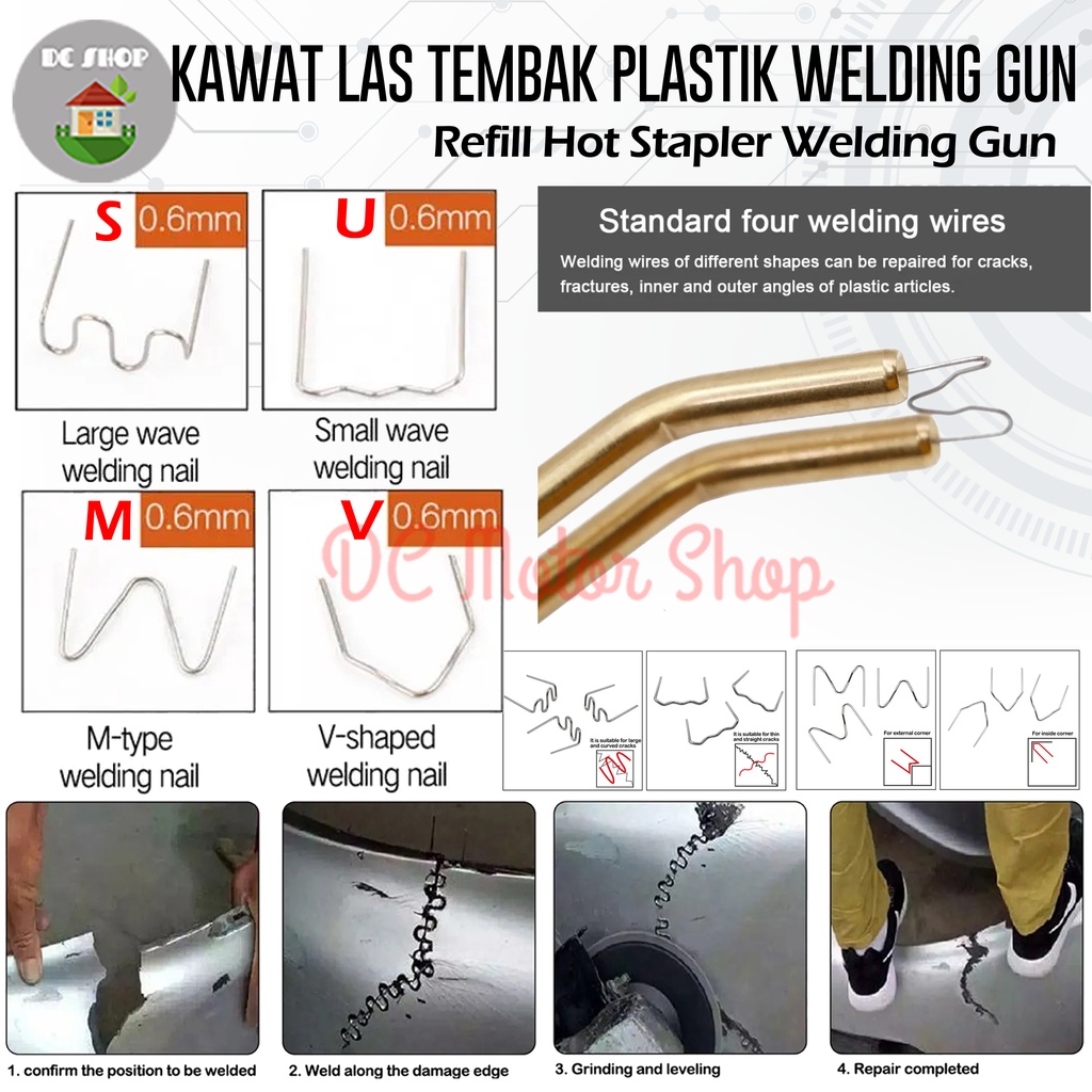 

Refill Hot Stapler Kawat Las Tembak Plastik Welding Gun 0.6mm 0.8mm