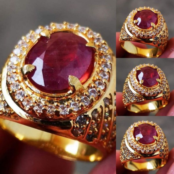 CINCIN BATU RUBY PIGEON BURMA MERAH LUSTER CUTTING KERREN - RUBY, 10