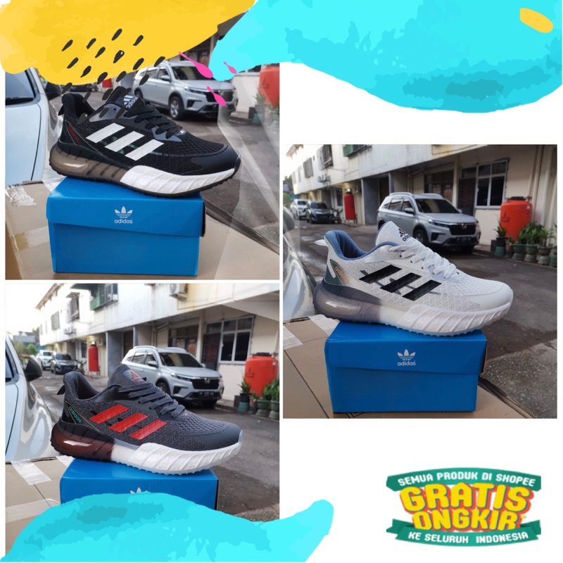 SEPATU AD ADIDAS CLASSIC RUNNING (SIZE 39-44) FREE KAOS KAKI/Orange