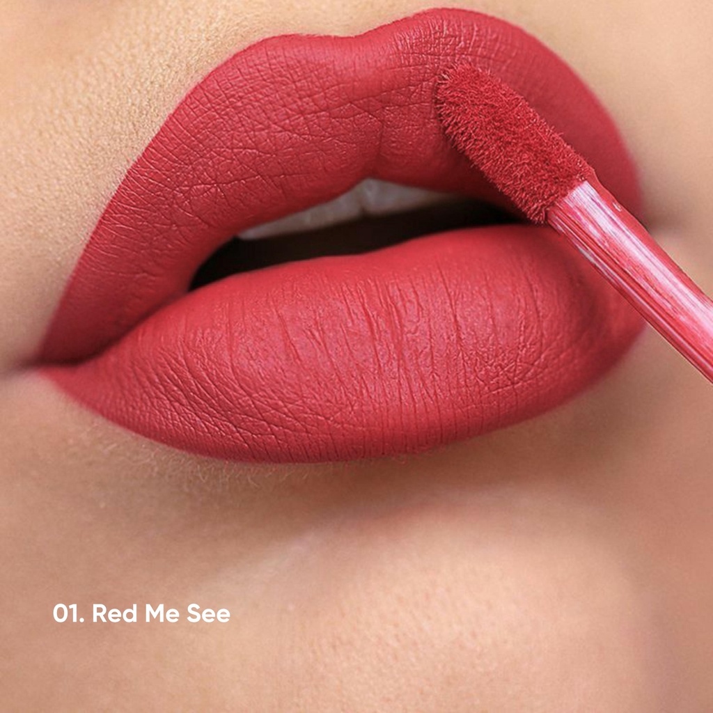 Mustika Ratu Beauty Queen Ultralucious Matte Lip Cream Red Me See