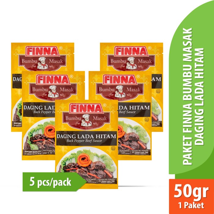 

NEW Termurah PAKET FINNA BUMBU MASAK DAGING LADA HITAM