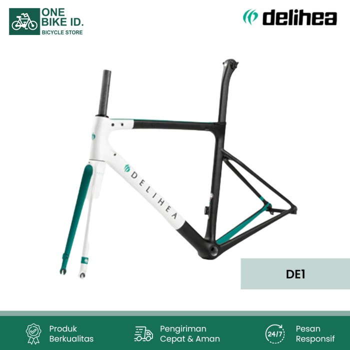 DELIHEA Rest Super Light Carbon I Frame Sepeda RoadBike - Rim Brake - DE1, 44
