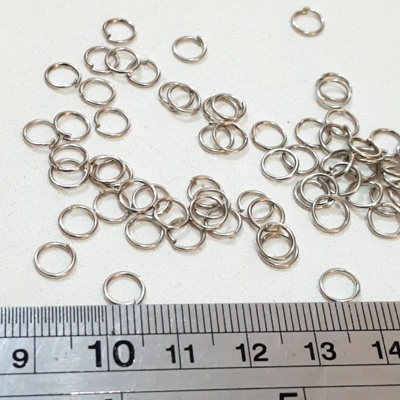 Ring Aksesoris Gelang , Kalung , Bross , Gantungan Kunci DIY Ring  Ukuran 4mm,  ring 6mm ring 8mm ( 