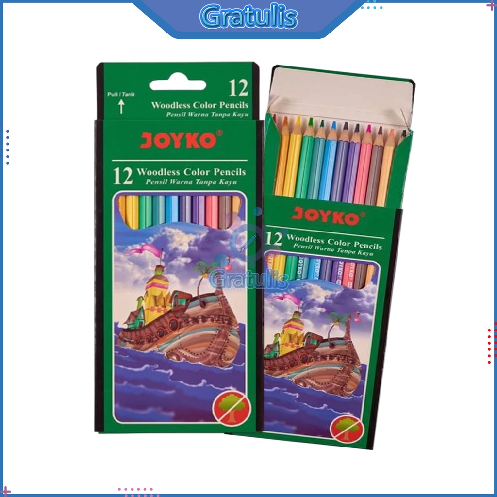 

PENCIL WARNA JOYKO [CP-103/12 WARNA] / ALAT TULIS GAMBAR PENSIL COLOUR / PINSIL WARNA