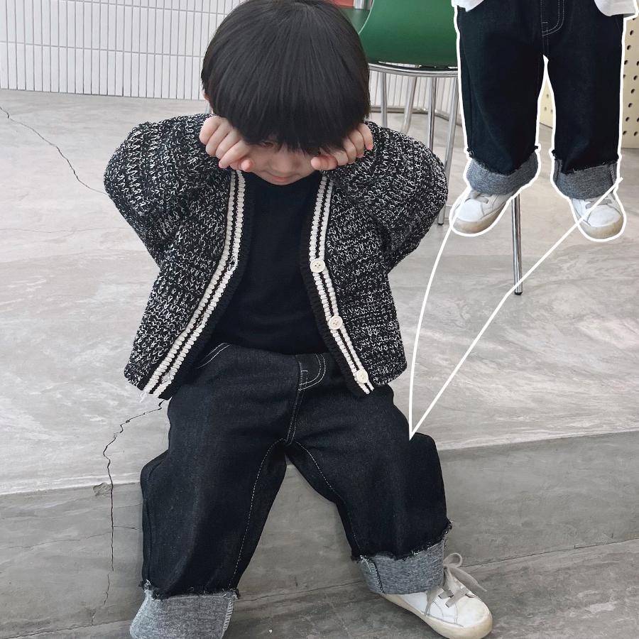 [MC220010] Celana Jeans OneMood Hitam Cewek Cowok Korean Style 2-7 Tahun