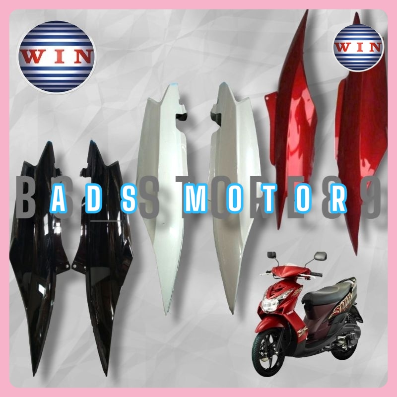 COVER BODY BEKAKANG YAMAHA MIO SOUL KARBU LAMA HITAM PUTIH MAROON | COVER BODY MIO SOUL HITAM PUTIH 