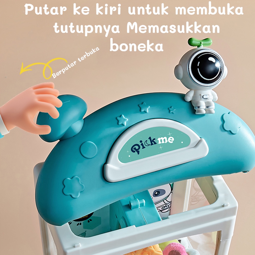 Tatajoy Mesin Capit Mini Mirip di Timezone Mainan Mesin Capit Boneka Dengan Musik Dan Lampu Anak Permainan Mainan Claw Game Joy Claw Doll Machine