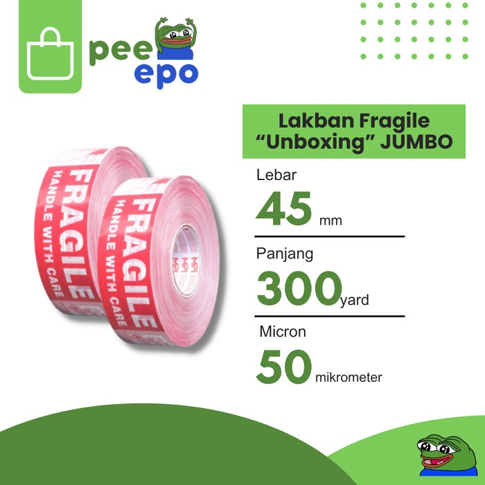 

Lakban Fragile Unboxing / Wajib Unboxing 300 Yard Merk MPI Jumbo