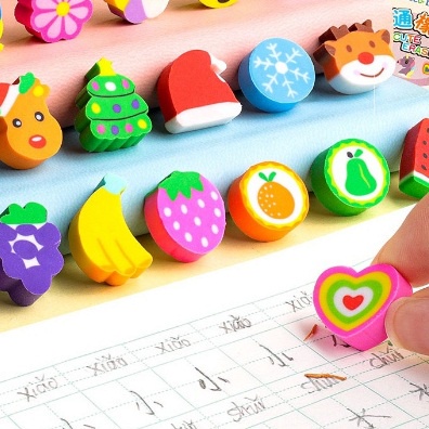 

peditoys Penghapus Pensil Mini Motif Karakter Buah Miniatur Lucu Penghapusan Karet