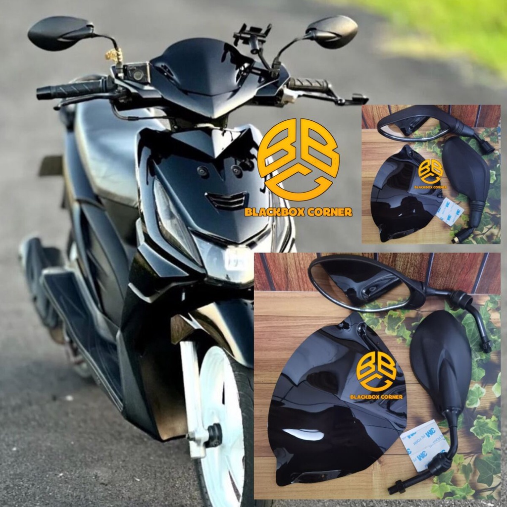 TERBARU PAKET MURAH VISOR PLUS SPION X1 HONDA BEAT KARBU WINDSHIELD BEAT KARBU SPION BEAT KARBU