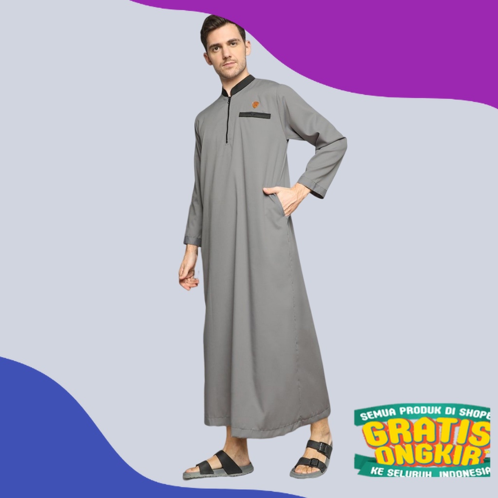 Kawan Muslim - Jubah Gamis Pria Jubbah Baju Jubah Muslim Polos Dewasa Lengan Panjang Original/ Kuait