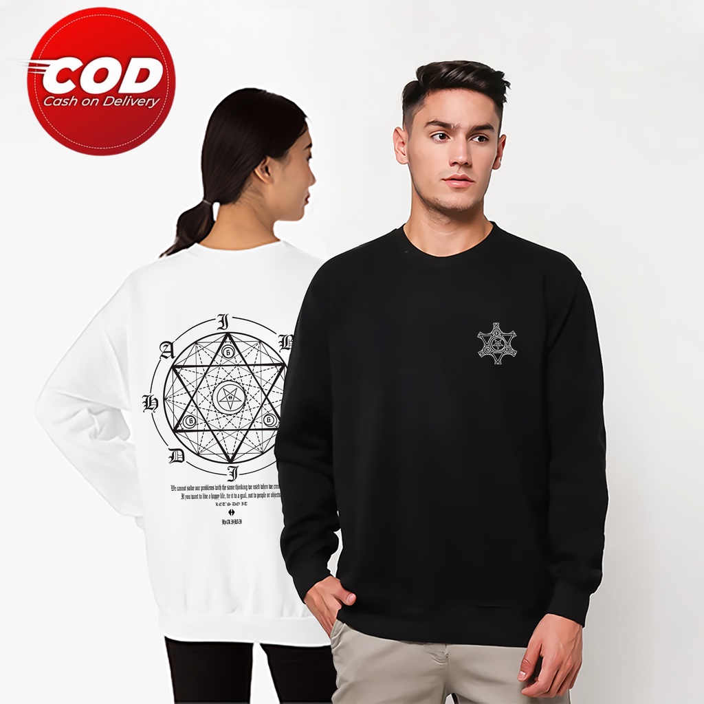 ( Promo COD ) Sweater Satanic / sweatshirt motif satanic circle / sweater keren kekinian murah / Uni