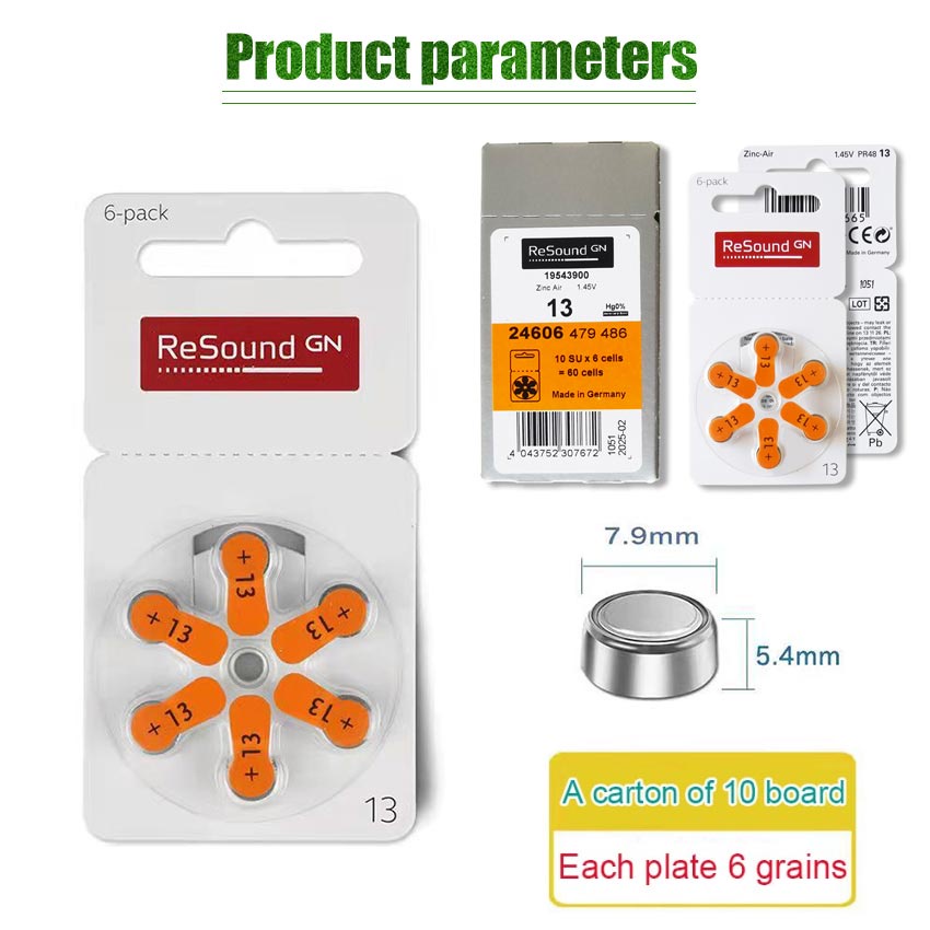 Baterai Dengar Type 13 ReSound Hearing Battery ( Baterai Alat Bantu Dengar 13 )