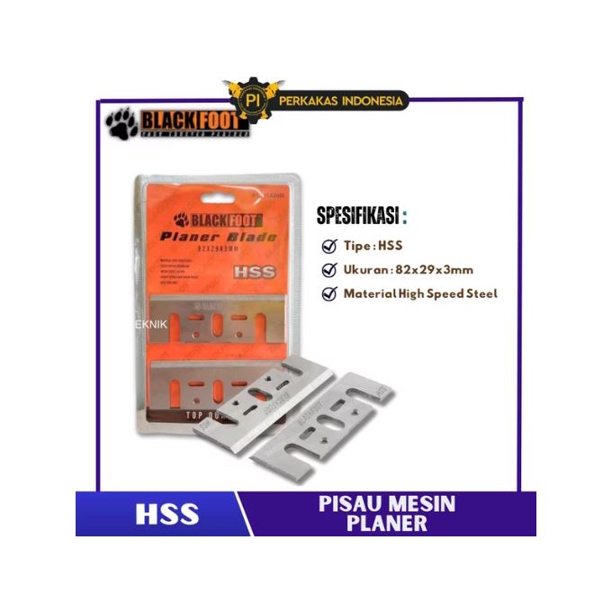 Mata Pisau  HSS Planer BLACKFOOT Planer Blade Bit SET Mata Mesin Serut Ketam Pasrah Universal Makita