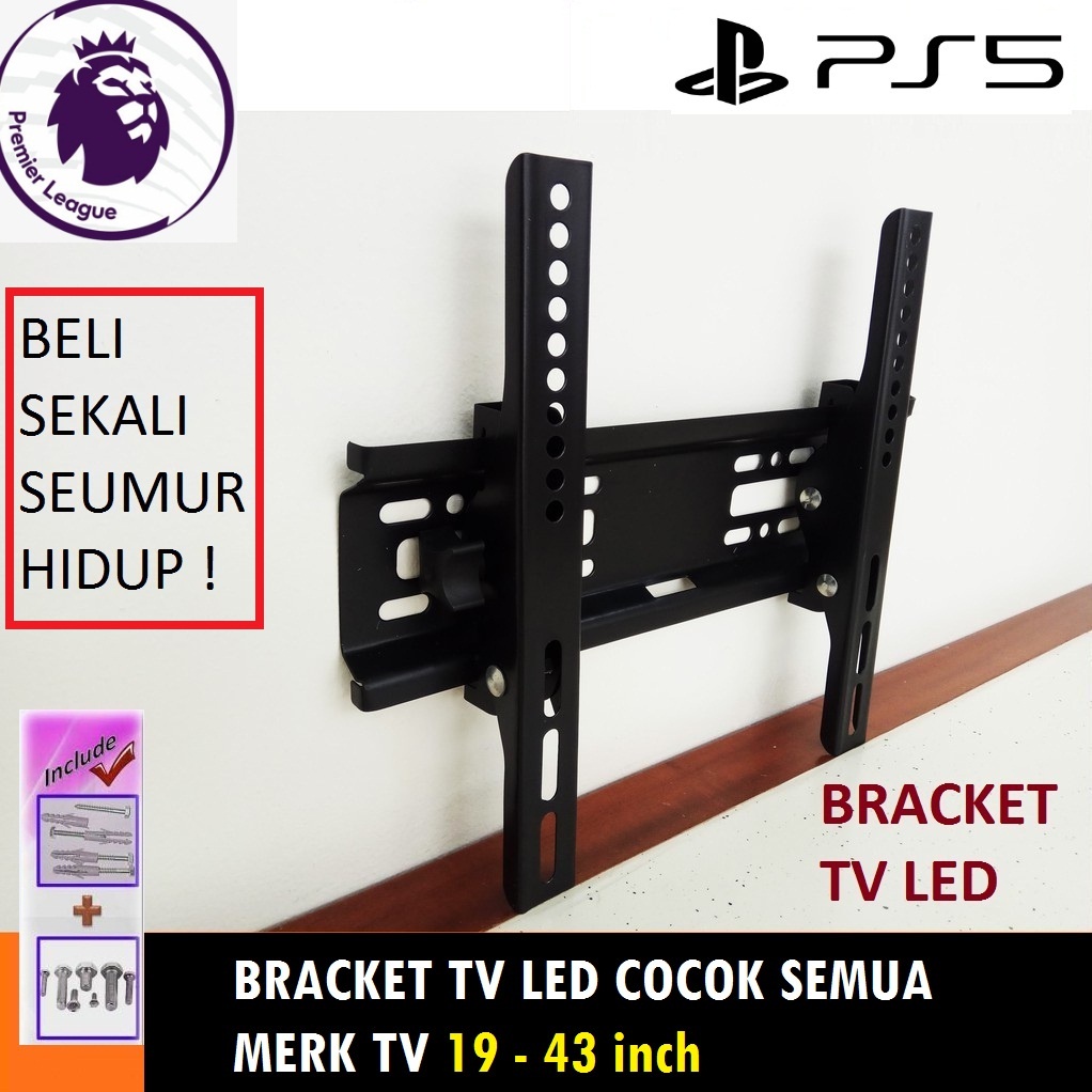 BRACKET TV led  uk 19 sampai 43 inch PASTI COCOK BREKET TV dinding BRAKET TV semua merk brecket TV 1