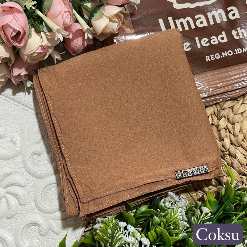 CREPE SQUARE SEGIEMPAT DIAMOND TEPI JAHIT ORIGINAL UMAMA SCARF
