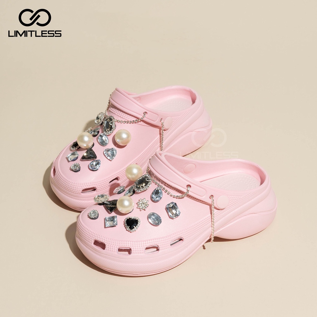 Sandal Slip On Fuji Wanita Dengan Permata Sendal Selop Permata Fuji Cewek Terbaru 2025 Sandal Elegan