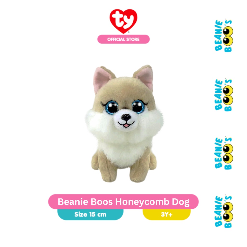 TY Beanie Boos Honeycomb Dog (Regular) - Boneka Anjing