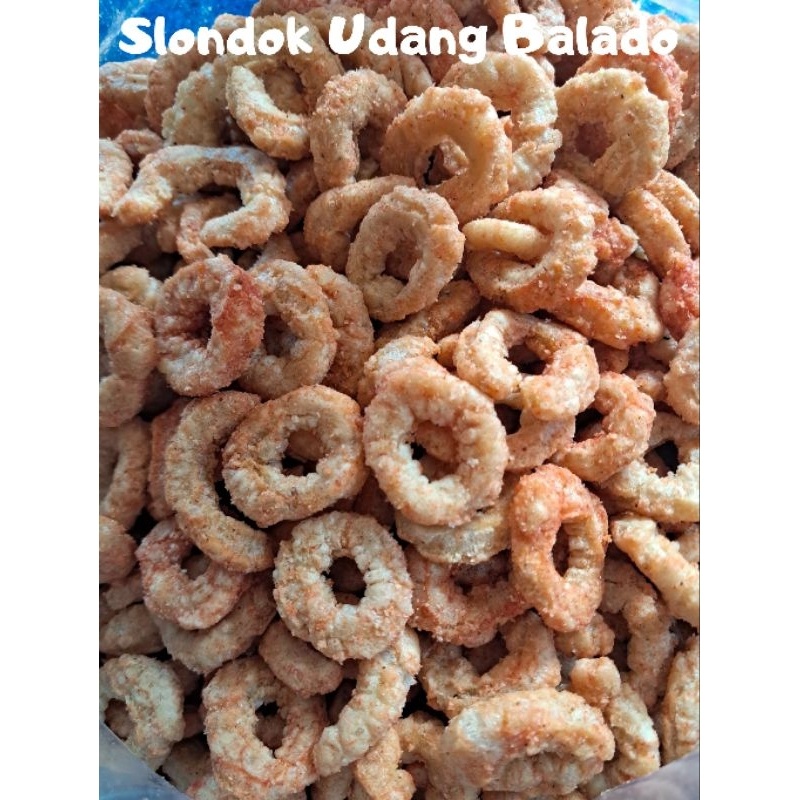 

slondok udang super balado pedas 1kg kelanting udang lanting udang keripik cincin udang kripik cincin udang