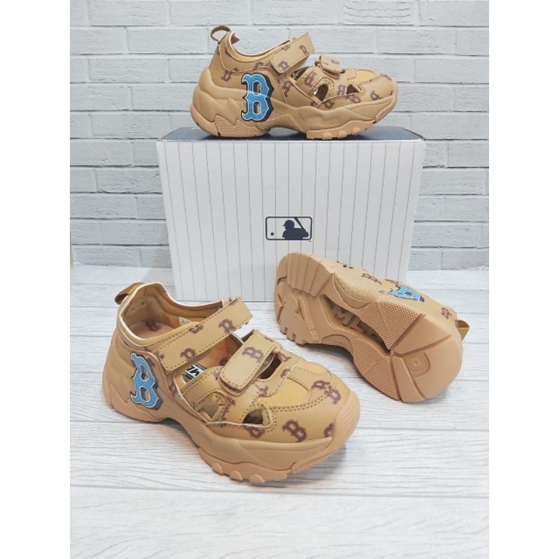 Sepatu Sneakers Wanita MLB Big Ball Boston Brown Classics Origin Lux