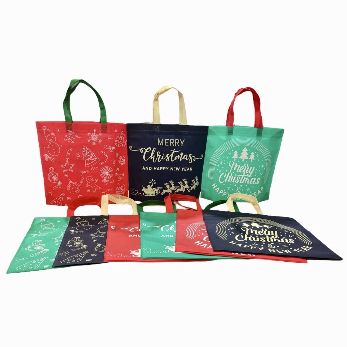 

Goodie Bag Tas Hadiah Natal Hamper Kado Christmas 2 Warna Merah Ijo Emas NFS