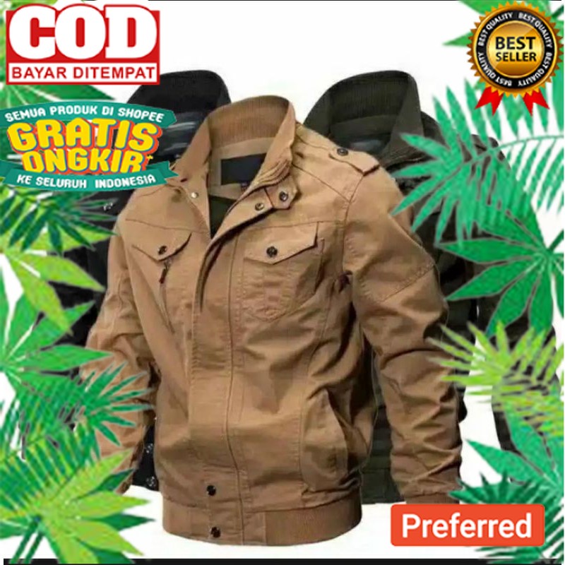 JAKET ARMY PRIA CASUAL PREMIUM / JAKET COWOK ARMY ABRI LORENG BAHAN KANVAS MODEL DENIM JEANS// ANAK 