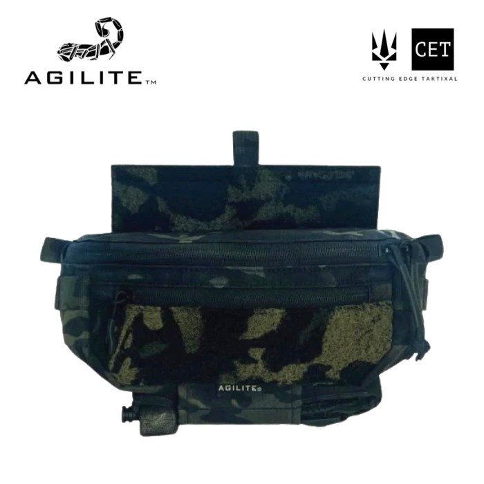 Agilite Six Pack Hanger Pouch - Dangler Drop Vest - Multicam Black