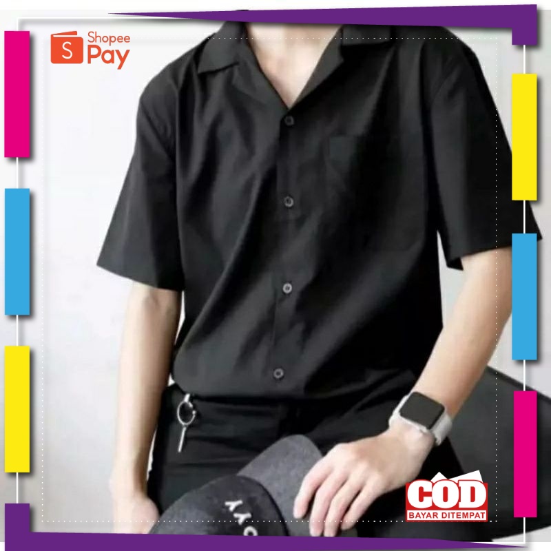 PREMIUM KOREAN STYLE / Kemeja VOLCOM unisex pria wanita lengan pendek / Kemeja pria bahan bagus / Ke