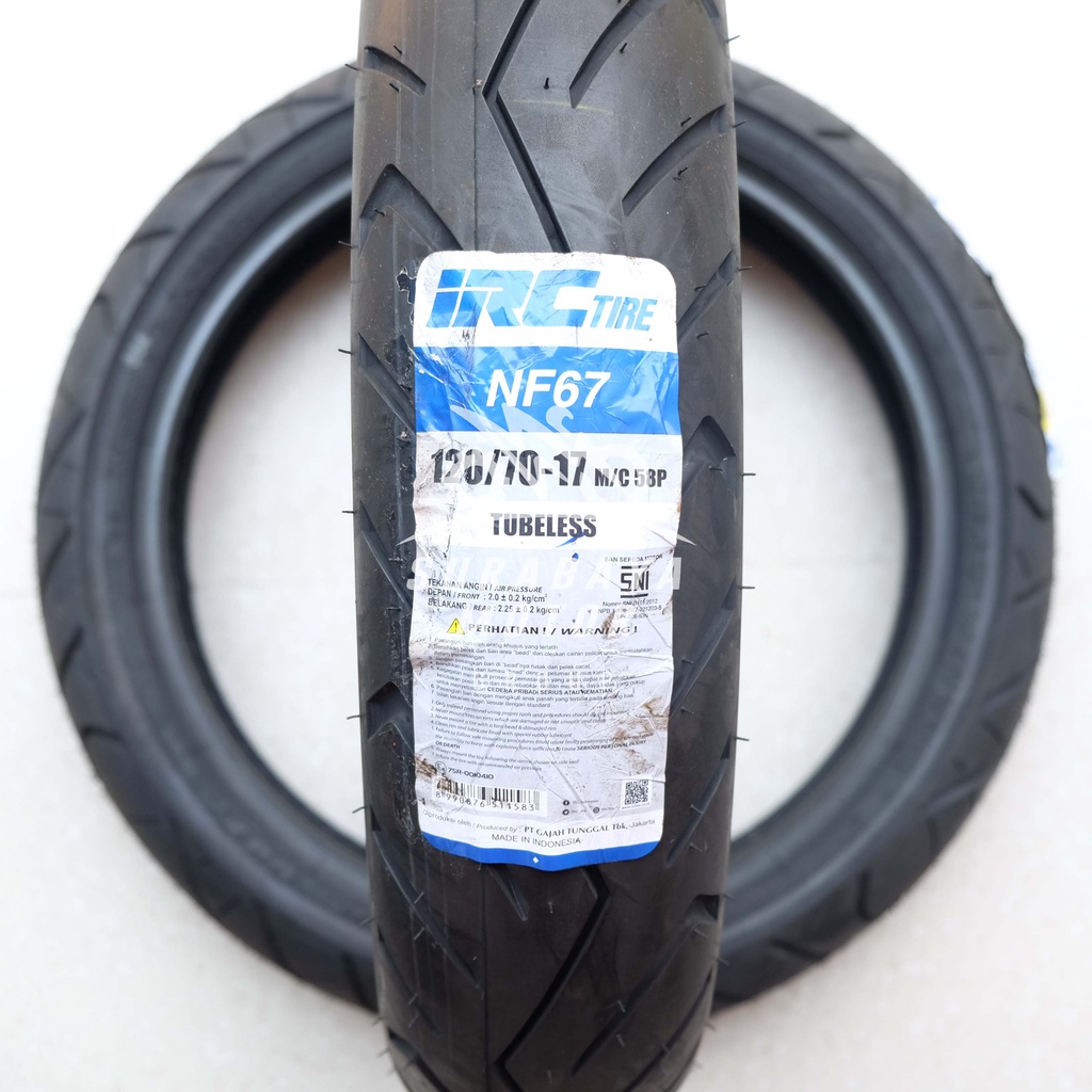 Ban Tubeless IRC 120/70-17 NF67 NEW VIXION CBR NINJA 250 BELAKANG